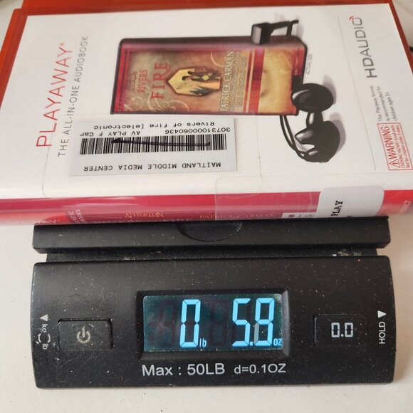 Rivers of Fire by Patrick Carman Playaway Audiobook, Former Library CopyEarbuds - Picture 7 of 7